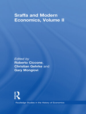 cover image of Sraffa and Modern Economics, Volume II